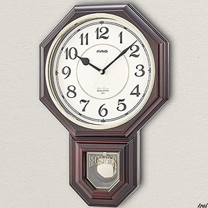 時計 ブラウン 振り子 西洋館 静音 連続秒針 メロディ 報時機能付き 雰囲気作り 懐かしい アナログ 掛け時計 プレゼント