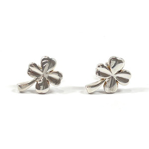  Chanel CHANEL earrings clover four . leaf silver 925 accessory jewelry 