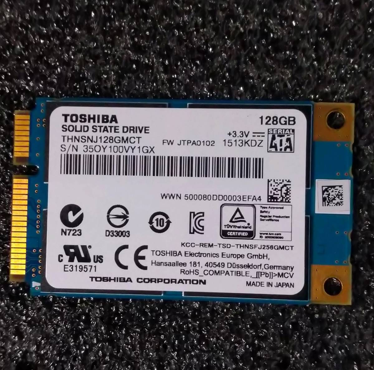 TOSHIBA 東芝 mSATA SSD 256GB 動作確認済み 10枚セット｜PayPayフリマ