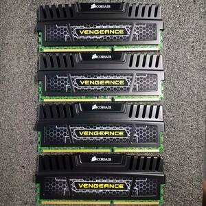 【中古】DDR3メモリ 16GB(4GB4枚組) Corsair CMZ16GX3M4A1600C9 [DDR3-1600 PC3-12800]