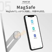 進化版 スマホスタンド iphone パソコンスタンドデスクトップモニターラップトップモニター 両方に適合回転式折りたたみ収納 MagSafeホルダ_画像7