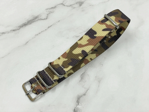  rug width :18mm camouflage Brown NATO strap desert belt [ conform Citizen Casio Omega Seiko etc. ] fabric 