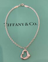 新品 正規品 ティファニー tiffany&co ブレスレット オープンハート シルバー ケース巾着紙袋リボンラッピング silverプレゼント ハート_画像9