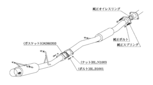 柿本改 ハイパーフルメガ N1+ Rev. B31308 マフラー スバル インプレッサスポーツワゴン [TA-GGA A/B型] 柿本 送料無料