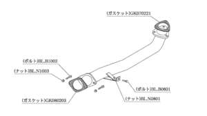 柿本改 フロントパイプ スタンダード NF348 マフラー ニッサン スカイライン セダン(4ドア)[GF-ER34] 柿本 送料無料