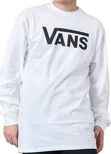 【S】VANS バンズ/ロンT/長袖Tシャツ/VANS CLASSIC LS/白