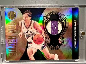 激レア最高級版/25枚限定 Patch 11 Panini GS John Stockton ジョン・ストックトン NBA ユニフォーム Jazz ユタジャズ バスケ All-star HOF