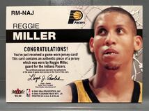 激レア Jersey 03-04 Fleer Reggie Miller レジー・ミラー 実使用 ユニフォーム Panini NBA Pacers ペイサーズ バスケ HOF All-star Legend_画像2