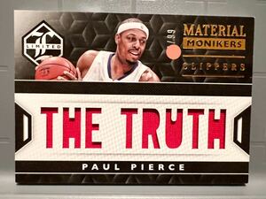 激レア/99枚限定 The Truth Jersey 15 Panini Paul Pierce ポール・ピアース NBA ユニフォーム Clippers バスケ Celtics 優勝 All-star