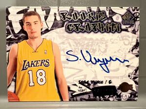 名選手直書/200 RC Auto 04 Upper Deck Sasha Vujacic サーシャ・ブヤチッチ NBA ルーキー サイン Lakers レイカーズ Panini バスケ 優勝