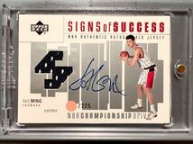 SSP 直書 On Card RC Auto Jersey 2002 Upper Deck Yao Ming NBA ルーキー サイン ユニフォーム Rockets ロケッツ Panini バスケ 姚明 ヤオ_画像1