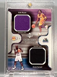 激レア Kobe Bryant Kevin Garnett Jersey 02 Upper Deck コービー・ブライアント ケビン・ガーネット NBA ユニフォーム Panini バスケ