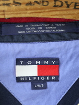 90s TOMMY HILFIGER トミーヒルフィガー ボーダー 長袖 ラガーシャツ(メンズL)_画像9