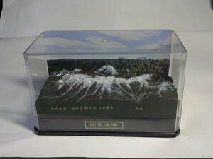 山岳模型　那須連峰　黒尾谷岳から朝日岳　　立体地図 背景CG画像付　