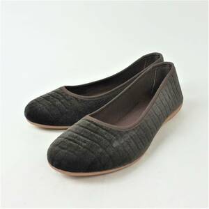 8 discount . outlet new goods unused DE LA TORREtelato-re velour ballet shoes Brown 24.0cm Spain made 4804787