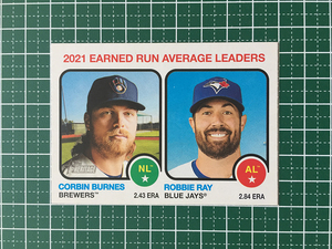 ★TOPPS MLB 2022 HERITAGE #63 CORBIN BURNES［MILWAUKEE BREWERS］／ROBBIE RAY［TORONTO BLUE JAYS］ベースカード「BASE」★