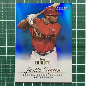 ★TOPPS MLB 2012 TRIBUTE #83 JUSTIN UPTON［ARIZONA DIAMONDBACKS］ベースカード「BASE」BULE パラレル版 199枚限定「053/199」★の画像1