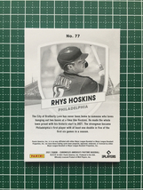 ★PANINI MLB 2021 CHRONICLES #77 RHYS HOSKINS［PHILADELPHIA PHILLIES］ベースカード「AMERICA'S PASTIME」★_画像2
