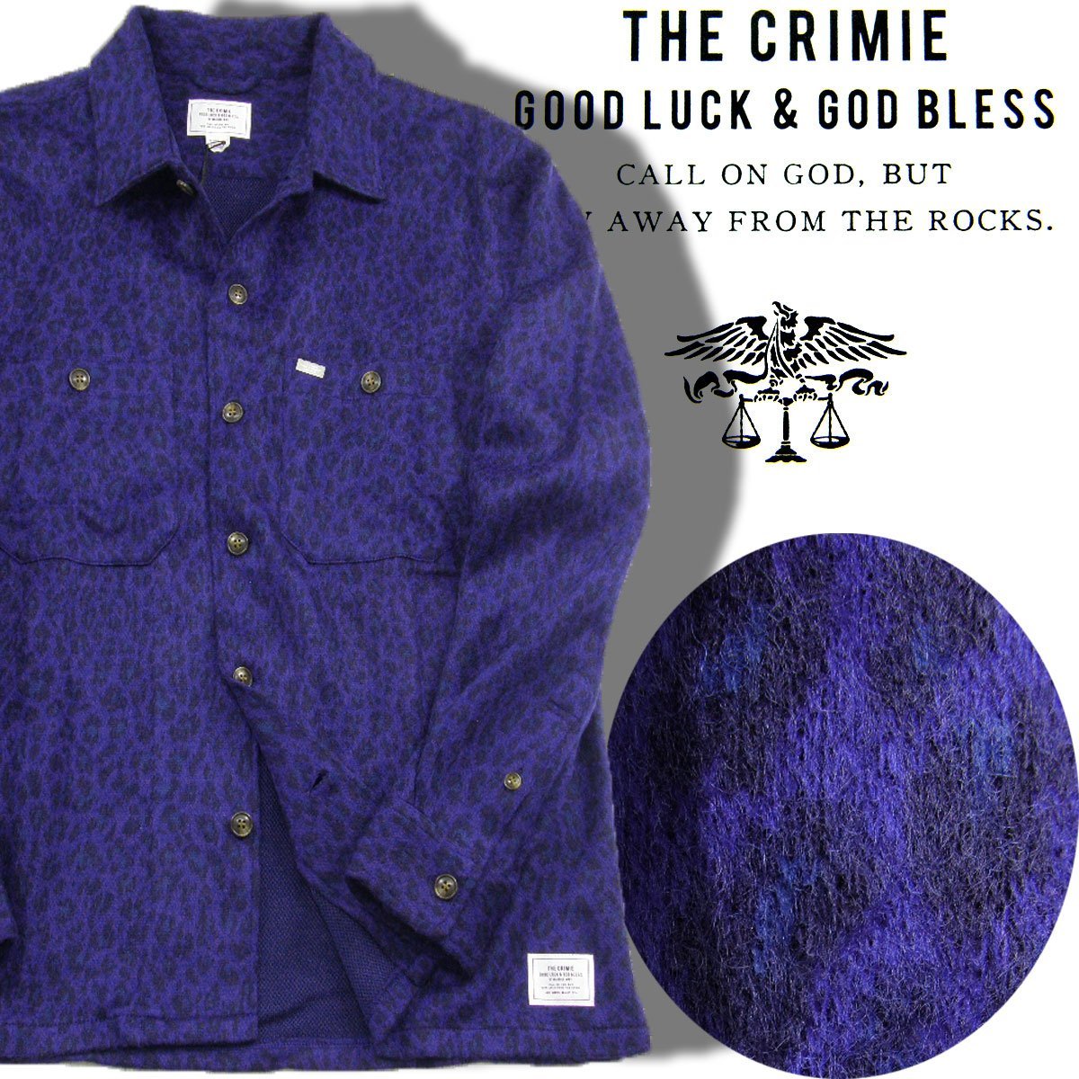 CRIMIE 気品ある大人な レオパード柄 カシミヤタッチのシャギー ニット 超格安一点 THE CRIMIE クライミー レオパード シャギーシャツ シャツ