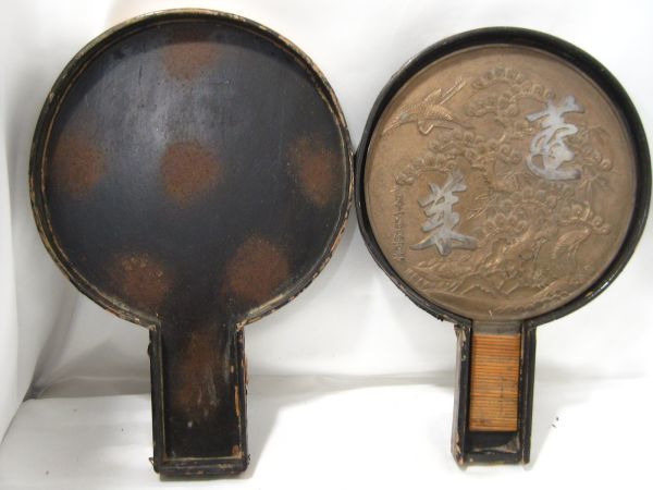 海外通販では 二橋伊豆吉重　銅鏡　手鏡 古鏡 工芸品