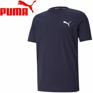 プーマ Tシャツ 半袖 ACTIVE 　ワンポイント機能Tシャツ　 ネイビー　L　 PUMA