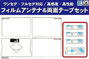 イクリプス AVN-G01 フィルムアンテナ 左右 GPS一体型フィルムアンテナ 両面テープ セット ナビ 地デジ ガラス アンテナフィルム