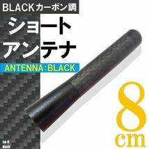 ショートアンテナ 8cm カーボン仕様 トヨタ ラッシュ 汎用 車 黒 ブラック TOYOTA パーツ 外装 受信 カーボン調 高級感 ラジオ ヘリカル_画像1