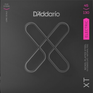 5弦用 D'Addario XTB45130 XT Nickel 045-130 Long Scale ダダリオ コーティング弦 ベース弦