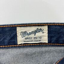 80s ☆ ラングラー ☆ Wrangler 細身の足長シルエット♪ デニムパンツ ジーンズ インディゴ W29 アメカジ ワーク DIY 万能パンツ♪■Ja5072_画像6