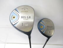 ◇ホンマ HONMA BIG-LB TITAN 1W/4W 2星 2S チタニウムカーボン R-1 ドライバー フェアウェイウッド 2本セット 0306-B5 @160 ◇_画像1