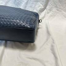 1円【美品】BOTTEGA VENETA ボッテガヴェネタ イントレチャート ビジネスバッグ ブリーフケース 2way 大容量 A4収納可 ブルー 青 鞄 カバン_画像7