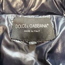 1円 『至高の逸品』ドルチェ&ガッバーナDOLCE&GABBANA ダウンジャケット L ネイビー マルチカラー ゴールドプレート ドルガバ メンズ _画像8