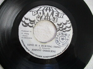 JOHNNY OSBOURNE 7！LOVE IS A HURTING THING, リメイク, JA 7インチ EP, 美盤