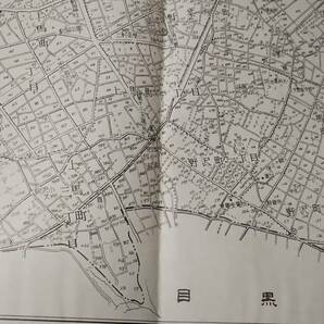 古地図  世田谷 東京都 地図 資料 町名 番地 55×80cm  昭和30年代 発行 キレ ヨゴレ B2210の画像5