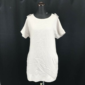 Made in Japan★TRANS CONTINENTS★半袖チュニック/ワンピース【women’s size -M/グレー/gray】dress◆BG970