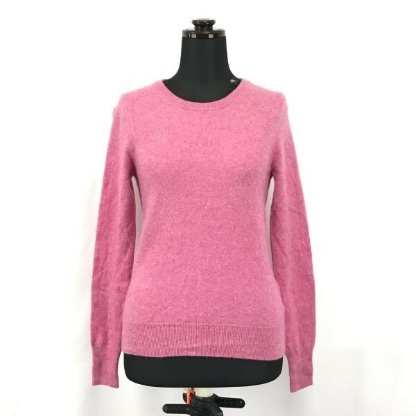 UNIQLO★長袖セーター/カシミヤ100％【Womens size -S/ピンク/Pink】Tops/Shirts◆BG918