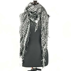 NICOLE CLUB★マフラー/ストール【Mens size -F/Black×White】Scarf◆BG914