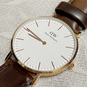 ダニエルウェリントン Daniel Wellington　DW00600039　ピンクゴールド　ユニセックス 　36mm　長期保管品　電池交換済み 