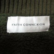 美品 FAITH CONNEXION フェイスコネクション 裏地ボア MA-1 フライトジャケット ブルゾン S 緑系 カーキ_画像6