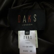 美品 DAKS ダックス ミンクファー付き リバーシブル 中綿 レザージャケット キルティングジャケット 40 ブラウン 茶色_画像5