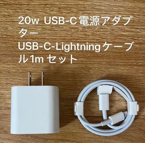 iPhoneタイプc ライトニングケーブル1m 20w 急速充電器 セット