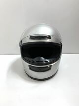 【中古】フルフェイスヘルメット シルバー　フリーサイズ　フェイスシールドHMC-V1 少々傷あり_画像3