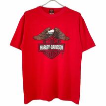 ■激レア■80s カナダ製 HARLEY DAVIDSON イーグル Tシャツ L相当 ハーレー ダビッドソン バイク 3D emblem 豚 USA製 ビンテージ_画像1