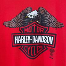 ■激レア■80s カナダ製 HARLEY DAVIDSON イーグル Tシャツ L相当 ハーレー ダビッドソン バイク 3D emblem 豚 USA製 ビンテージ_画像3