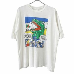 ■激レア■90s アメコミ コミック アート 恐竜 Tシャツ L ダイナソー USA製 ビンテージ