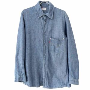 ■激レア■00s EURO LEVI'S ENGINEERD JEANS 立体裁断 長袖 シャツ L リーバイス エンジニアード ジーンズ ユーロ 80s 90s ビンテージ