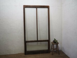 taF0938*(1)[H176,5cm×W93,5cm]* antique *.... glass. -ply thickness . old tree frame sliding door * old fittings wave glass door entranceway door construction material retro L pine 