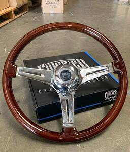 FOREVER SHARP wood steering wheel 45cm large medium sized four ever sharp steering gear deco truck NARDI MOMO truck saec ISUZU Fuso N9.2453