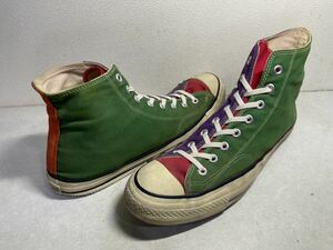 CONVERSE コンバース ALLSTAR オールスター 80's 当て布 マルチカラー US12 USED オリジナル VINTAGE