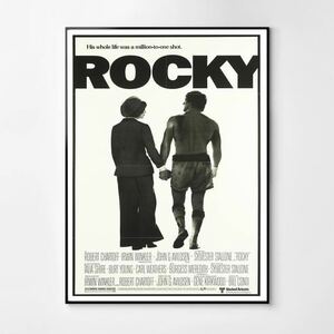 Rocky ロッキー 映画ポスター アートポスター ビンテージアートポスター モノクロ インテリア Movie フィルム モダン